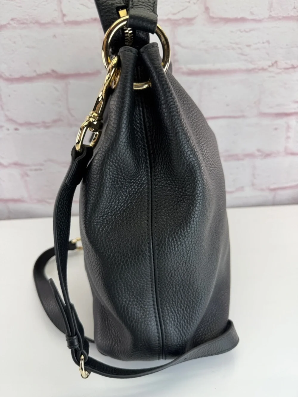 Gucci Pebbled Calfskin Large Soho Hobo Black - Picture 5 of 16